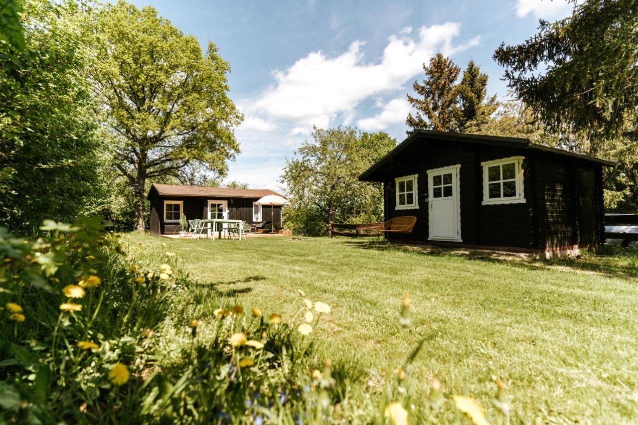 Wunderschoenes Chalet Mit Gaestehaus In Der Natur Mit Fass-Sauna Sangerhausen Bagian luar foto